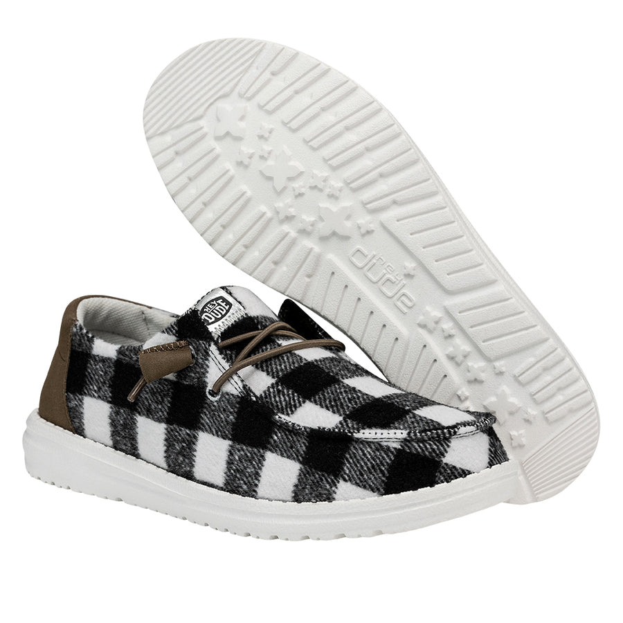 Wendy Buffalo Plaid – White and Black Plaid - Image 3