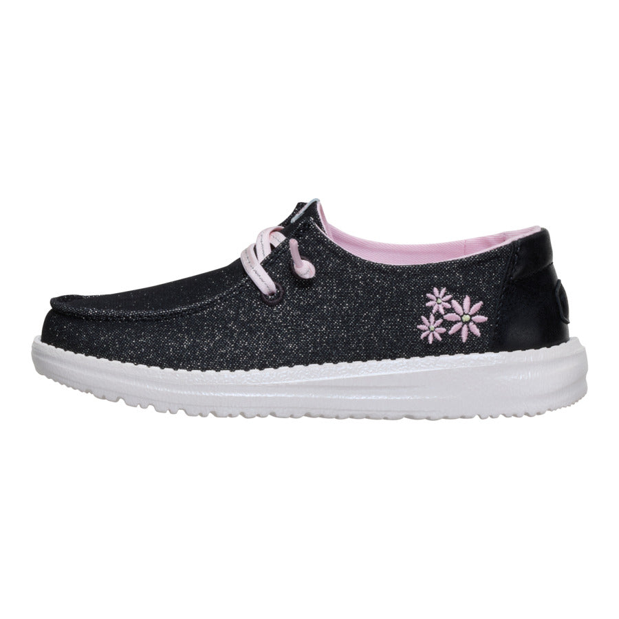 Wendy Youth Shimmer Flower – Charcoal