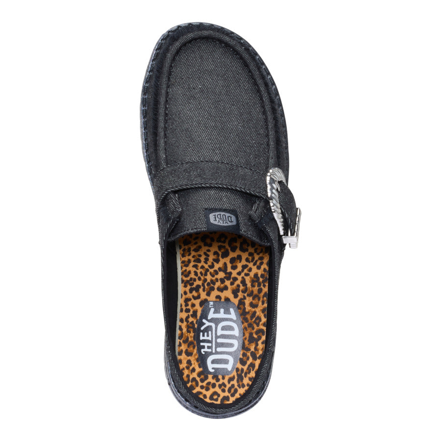 Wendy Slip Buckle Denim – Black/Black - Image 6